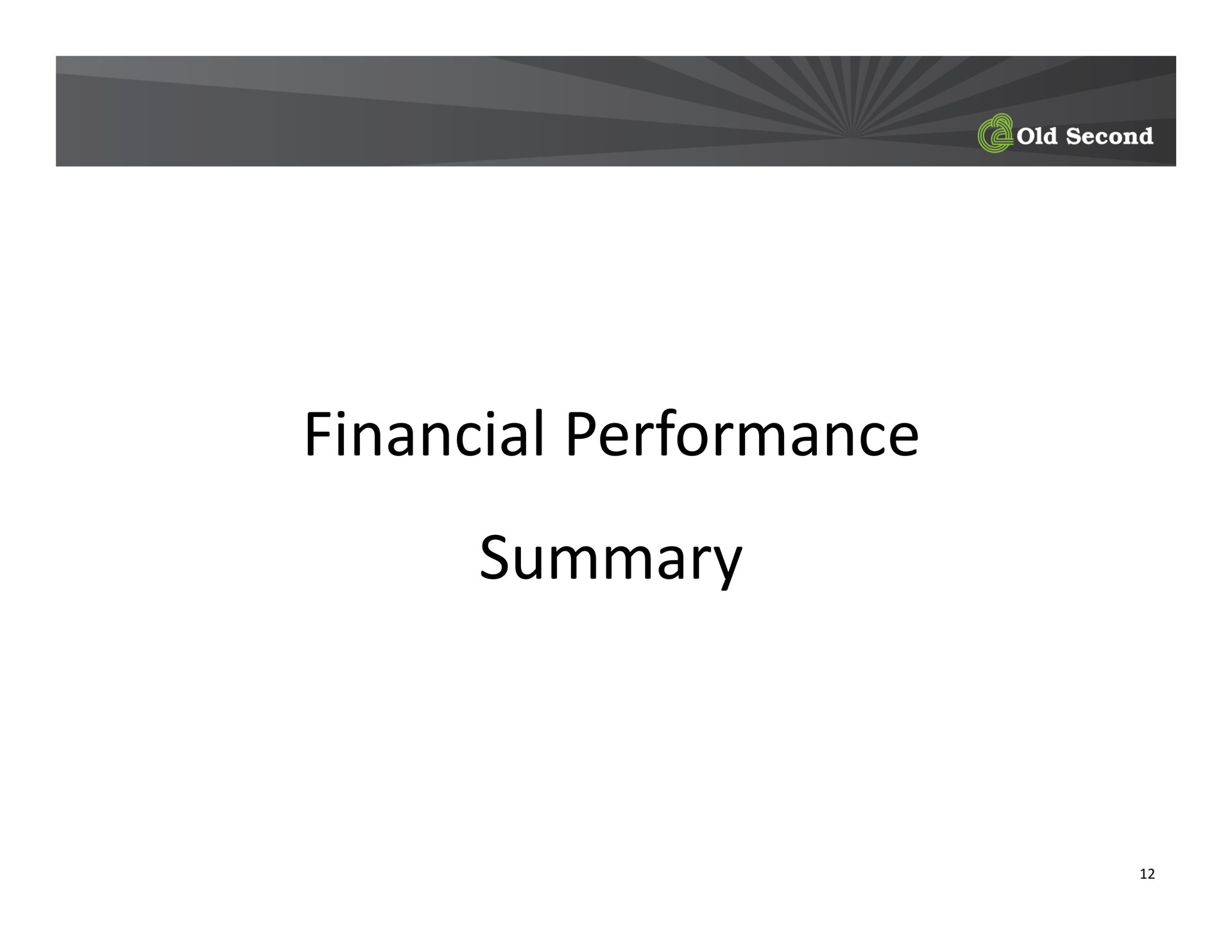 financial performance summary old second | Old Second Bancorp