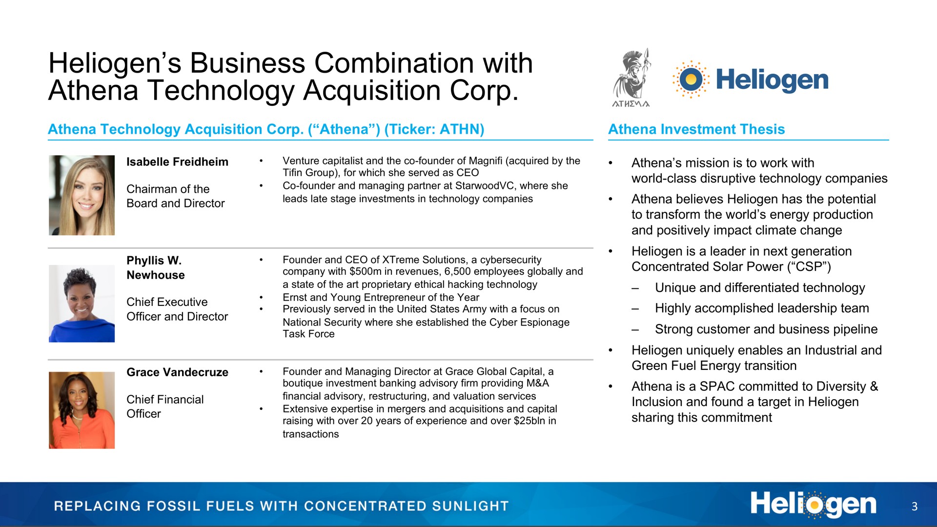 business combination with technology acquisition corp | Heliogen