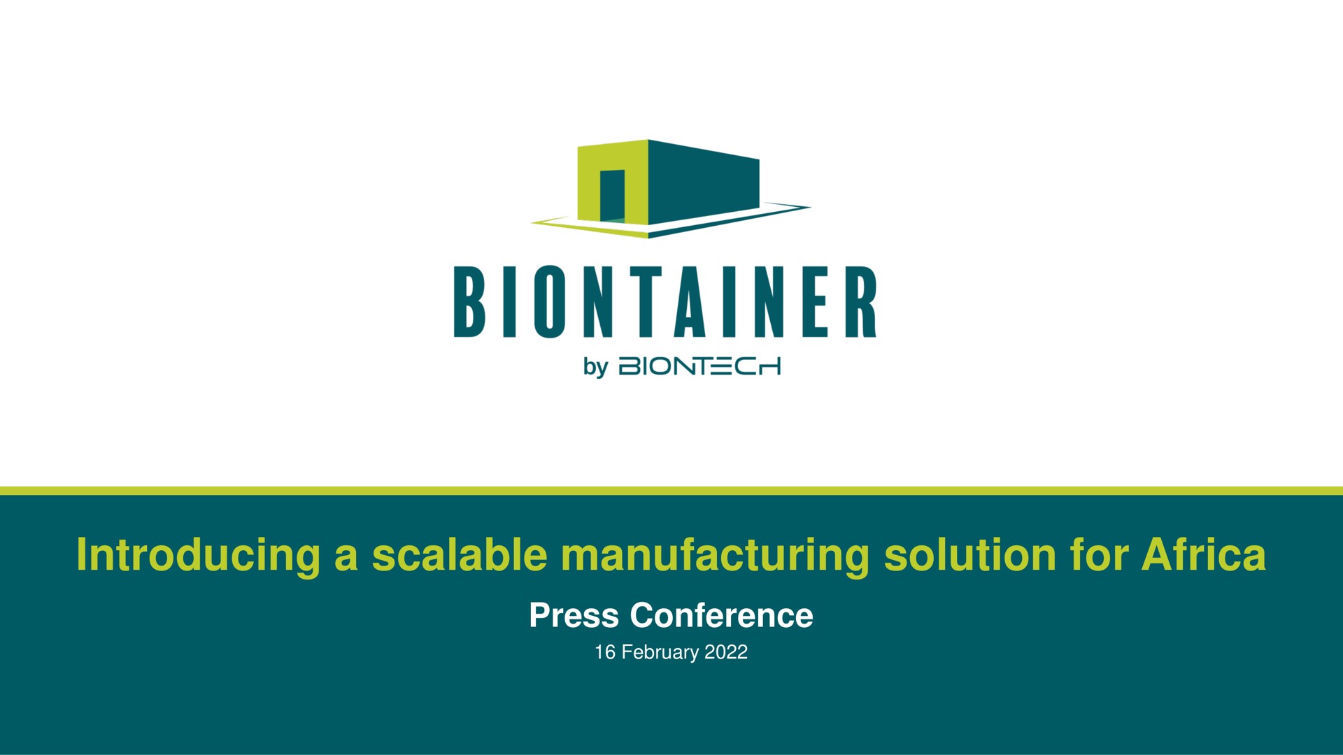 introducing a scalable manufacturing solution for | BioNTech