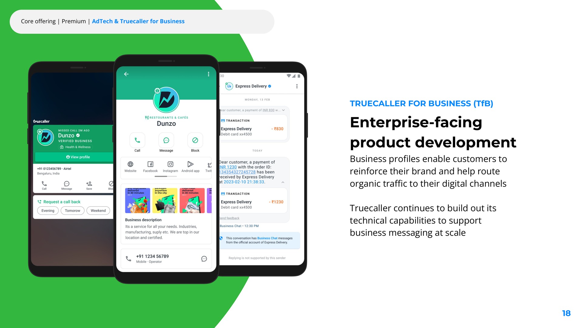 enterprise facing product development | Truecaller