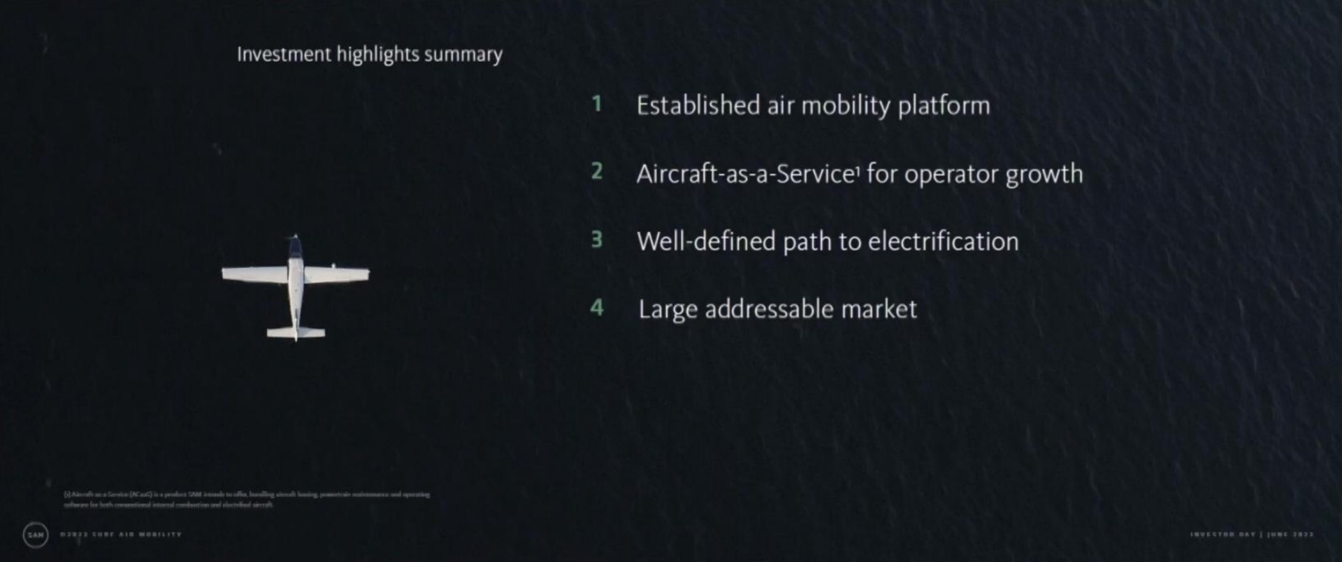 be established air mobility platform aircraft as a service for operator growth well defined path to electrification large market | Surf Air