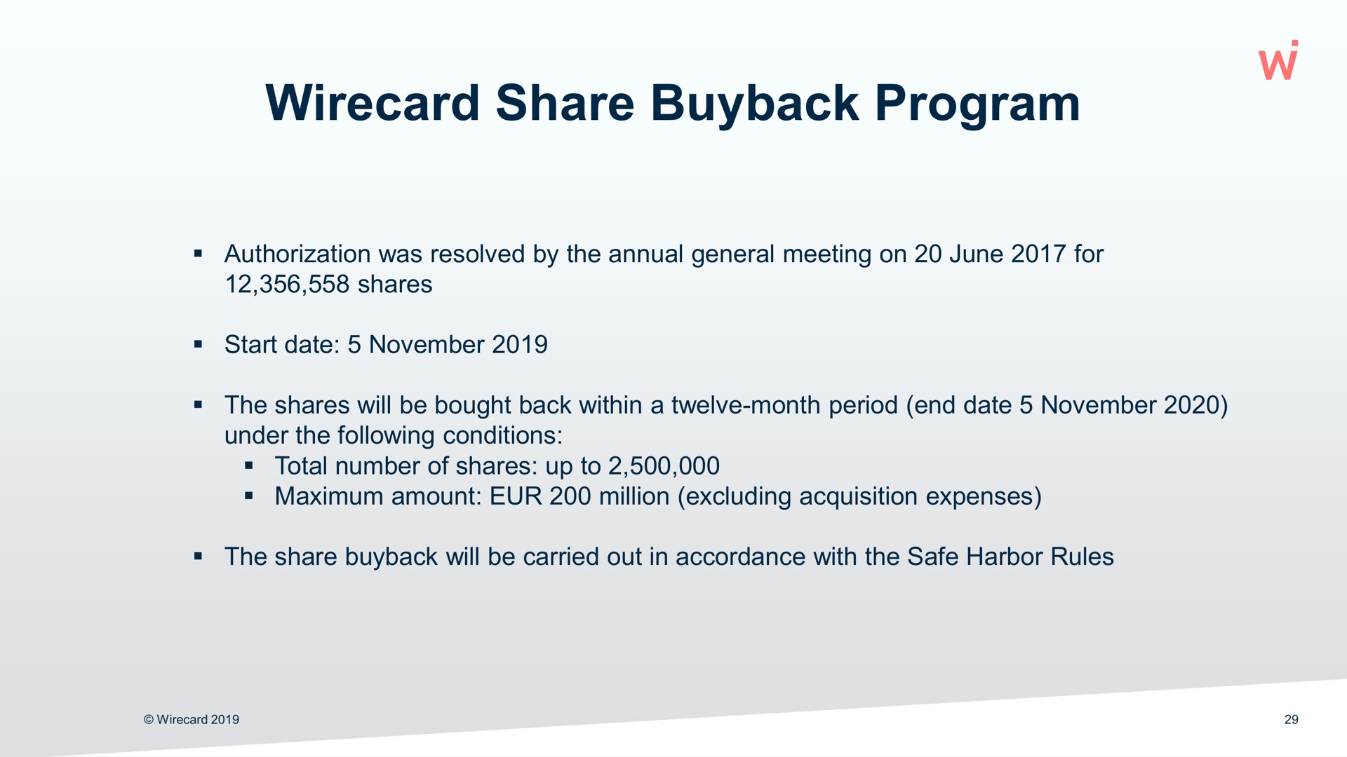 share program | Wirecard