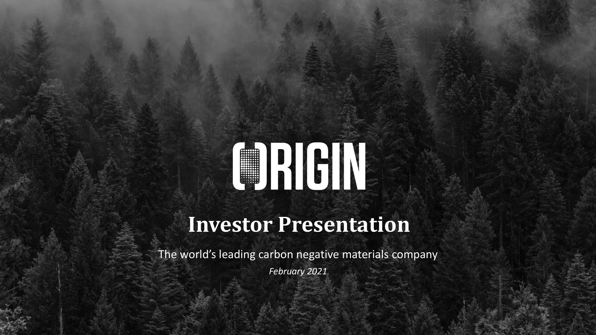 investor presentation | Origin