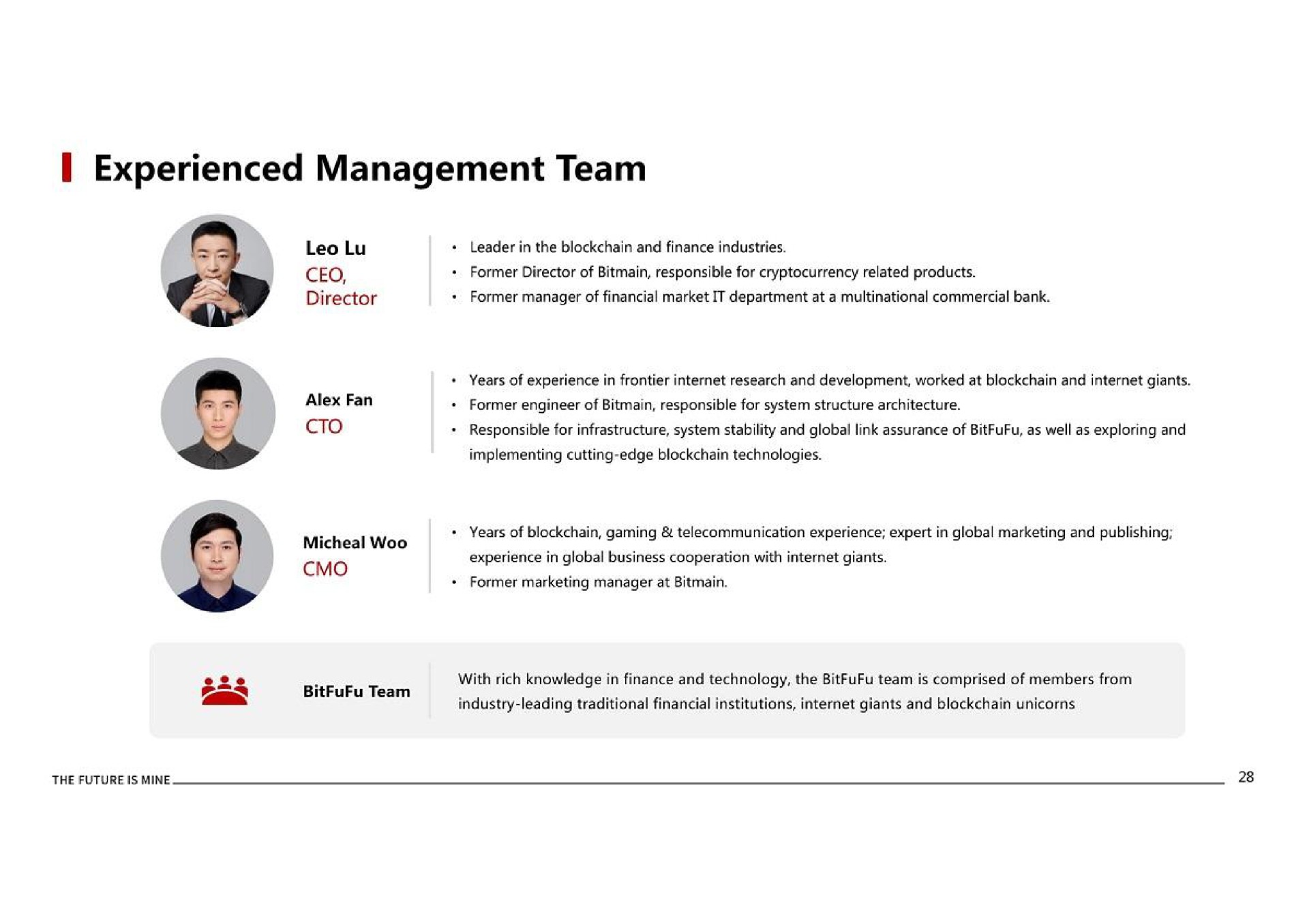 experienced management team | BitFuFu