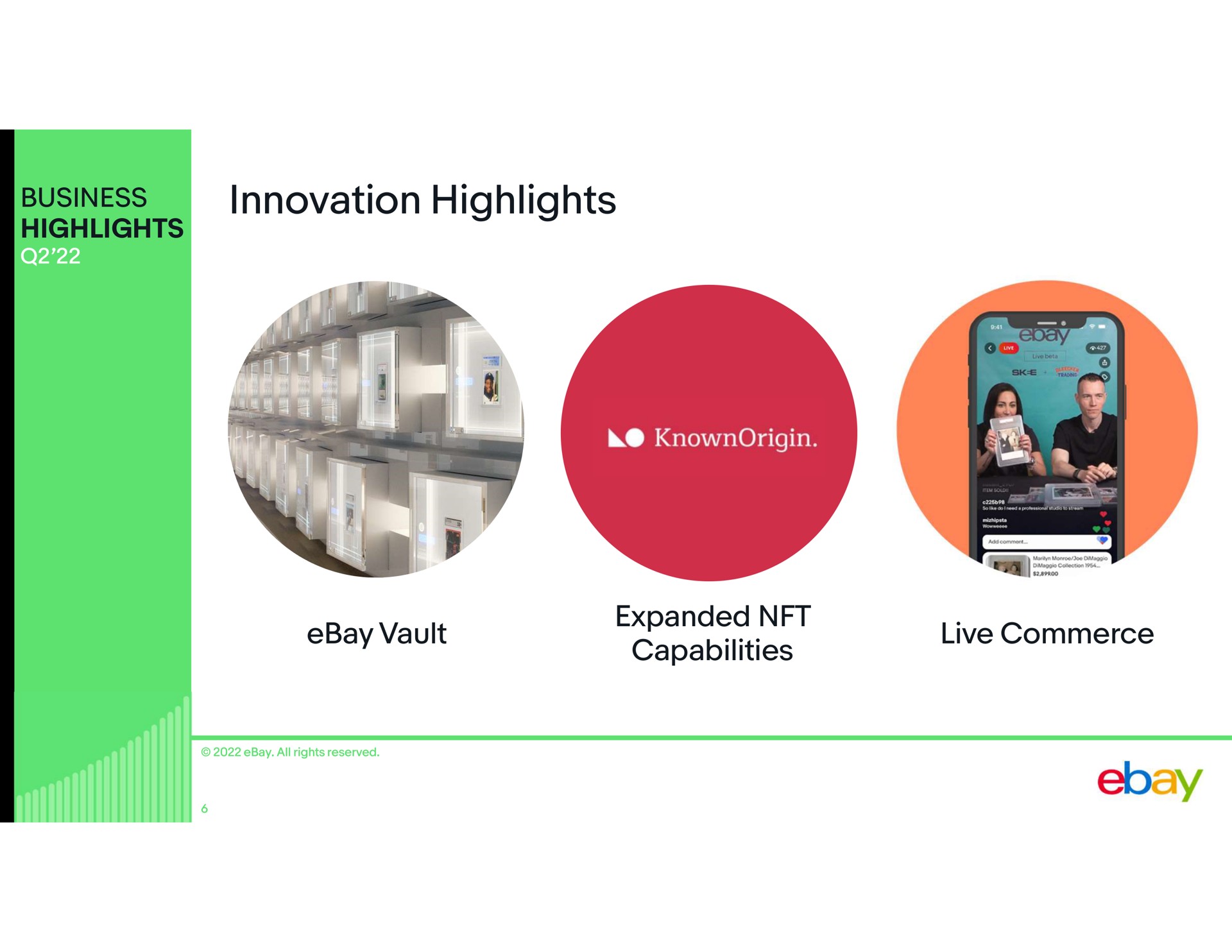 business highlights innovation highlights vault expanded capabilities live commerce | eBay