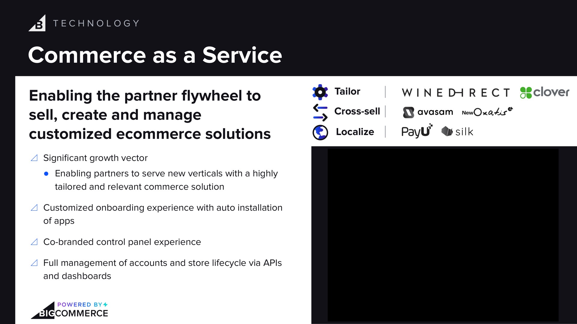 commerce as a service enabling the partner to sell create and manage solutions flywheel tailor cross sell localize clover | BigCommerce