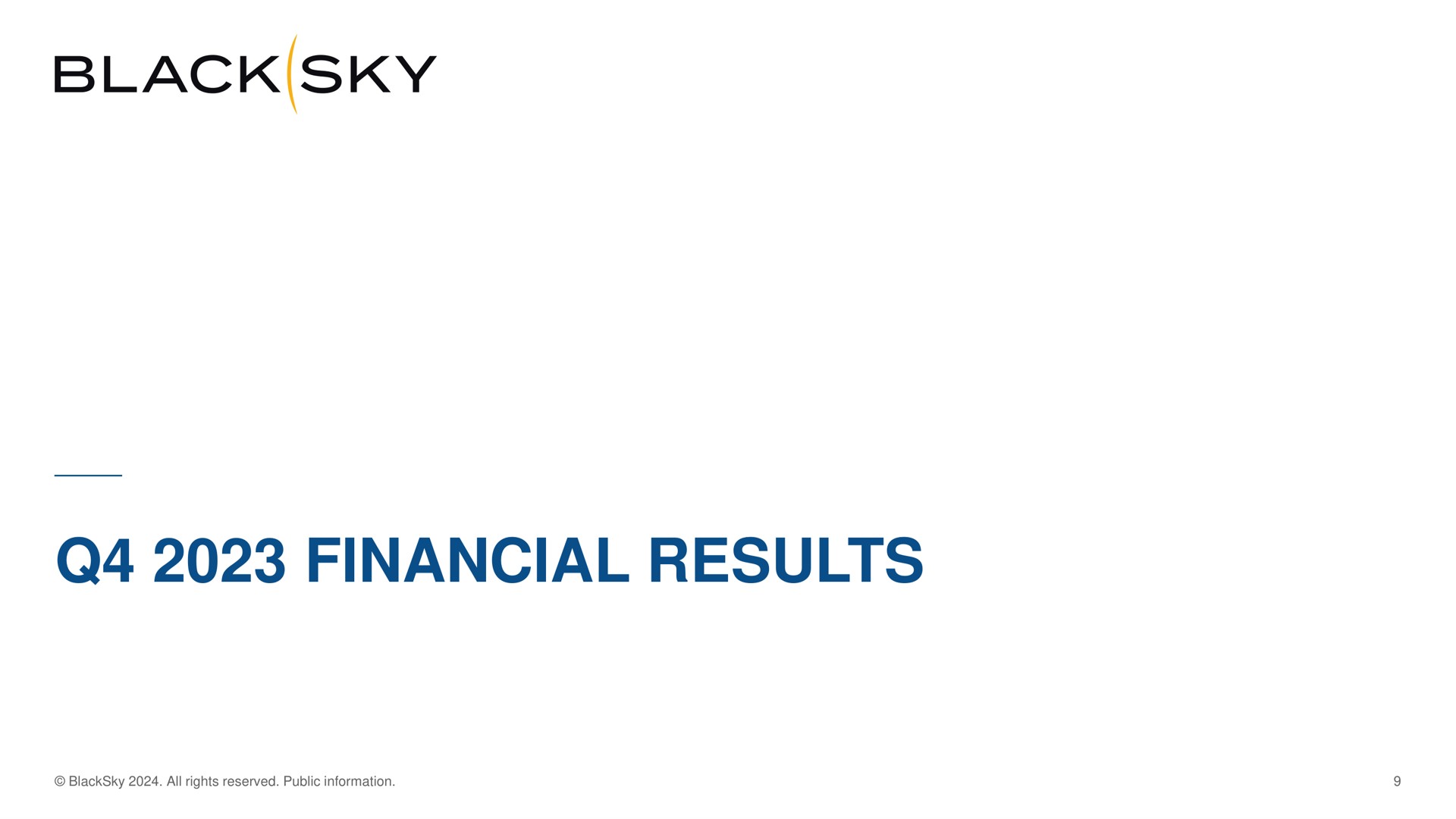 financial results black sky | BlackSky
