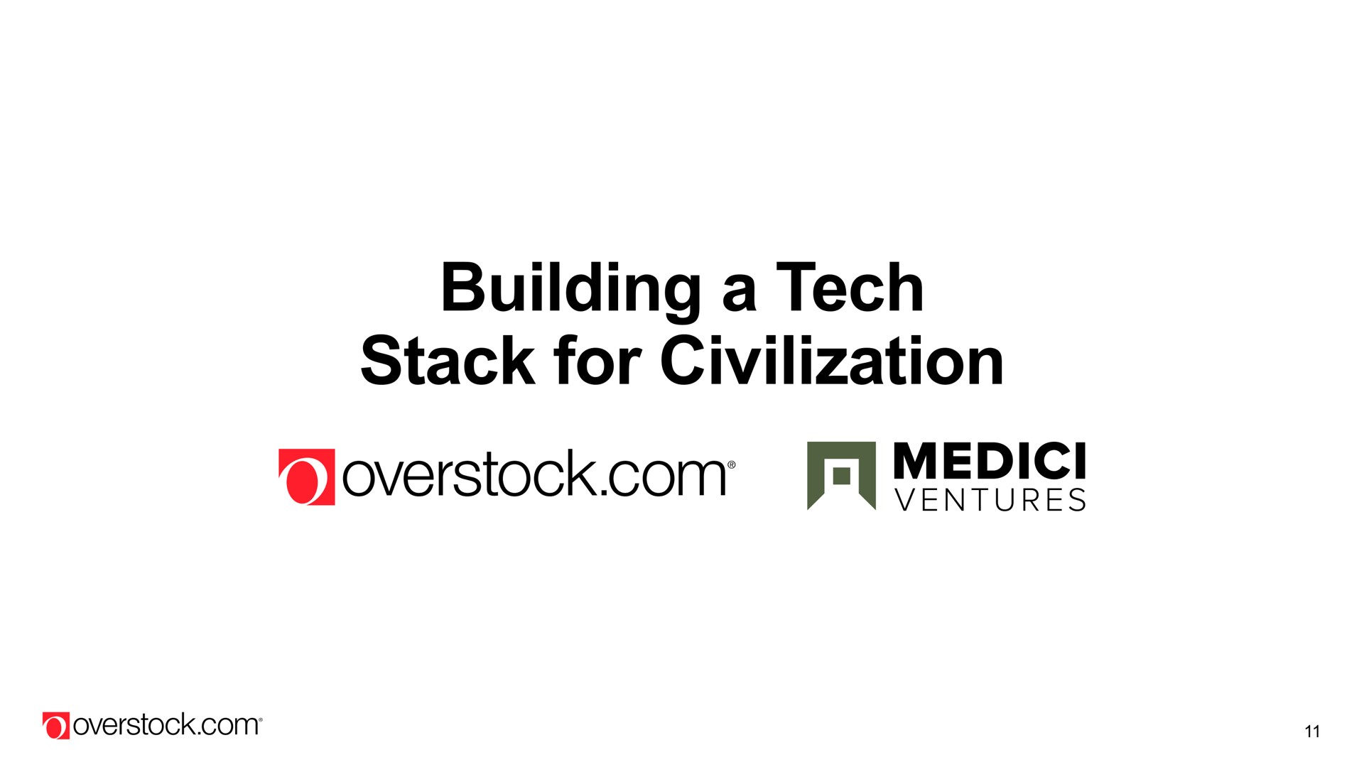 building a tech stack for civilization overstock | Overstock
