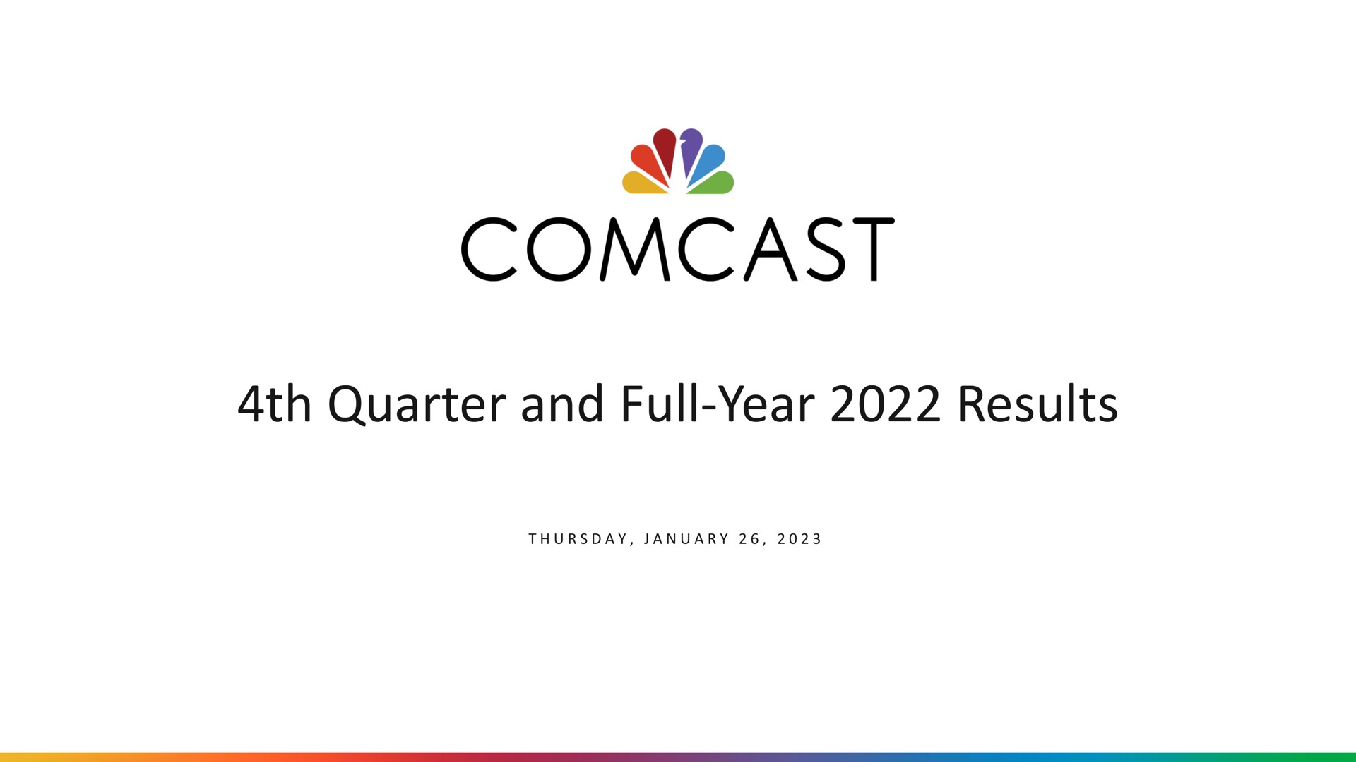 quarter and full year results | Comcast