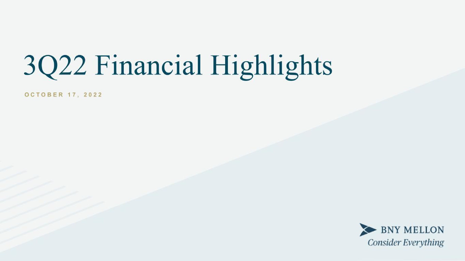 financial highlights mellon consider everything | BNY Mellon