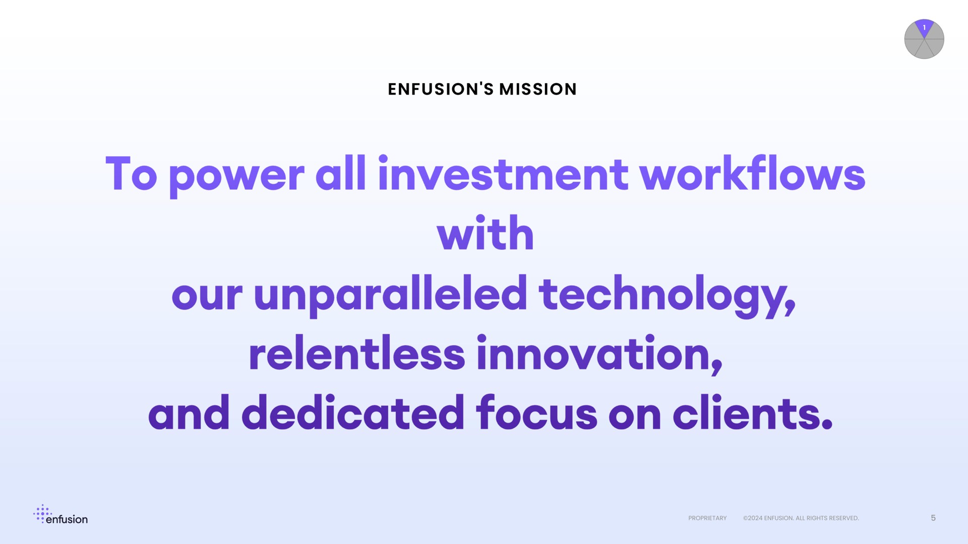 to power all investment with our unparalleled technology relentless innovation and dedicated focus on clients | Enfusion