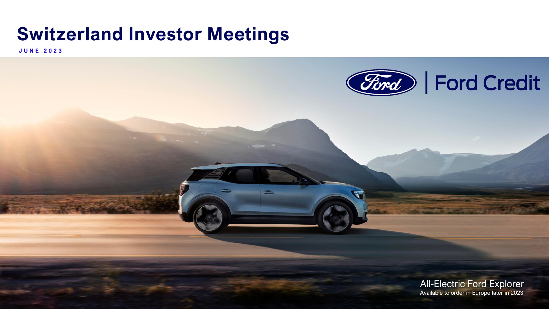 investor meetings ford credit | Ford Credit