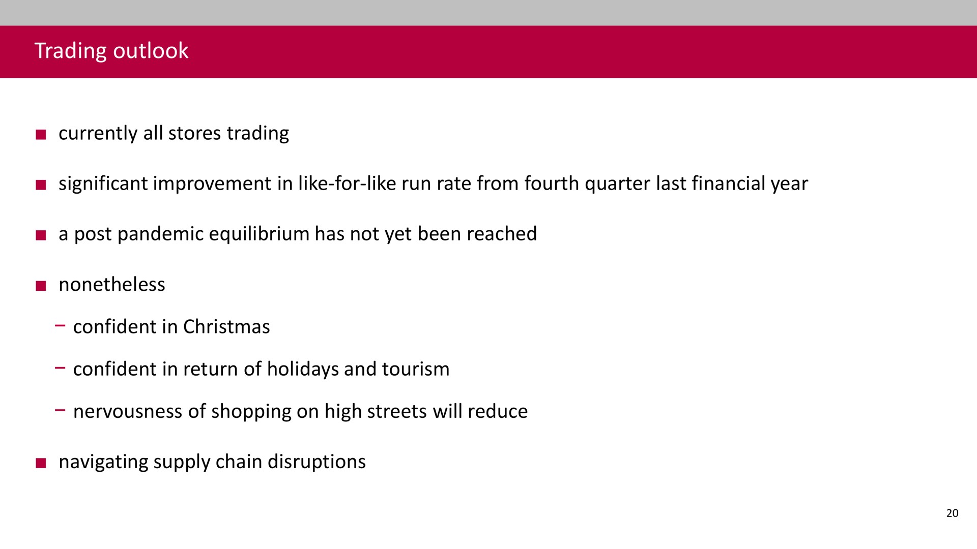 trading outlook | Associated British Foods