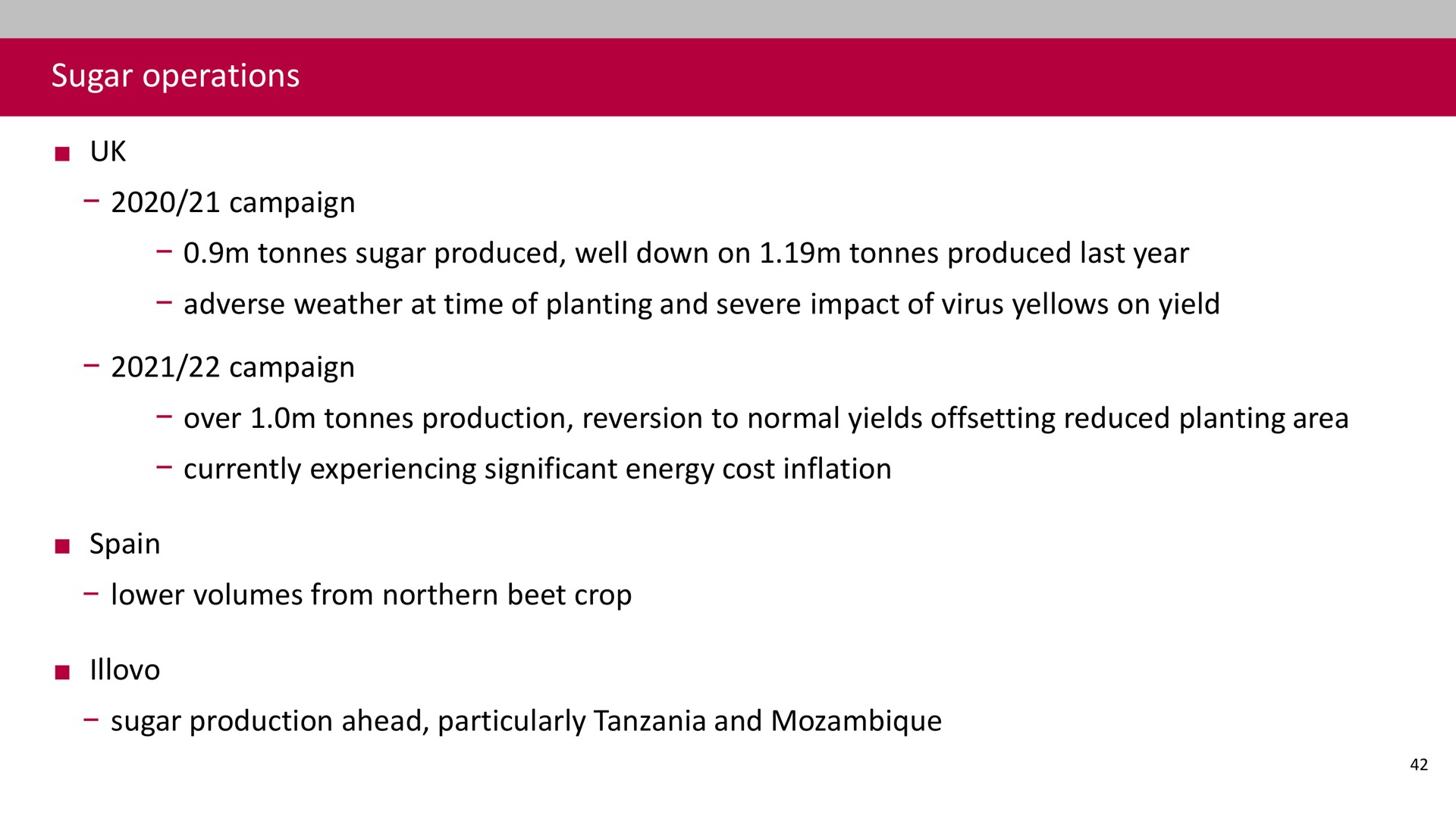 sugar operations | Associated British Foods
