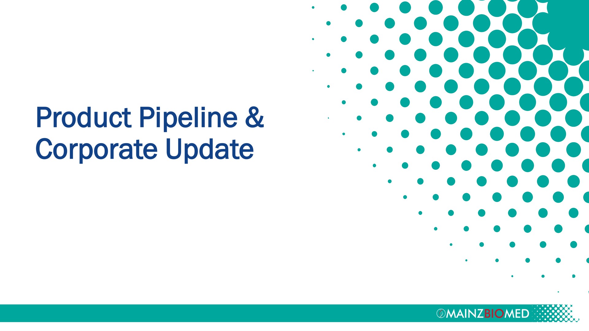 product pipeline corporate update is on | Mainz Biomed NV
