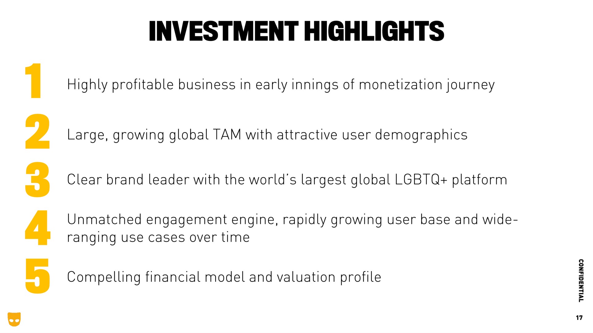 investment highlights | Grindr