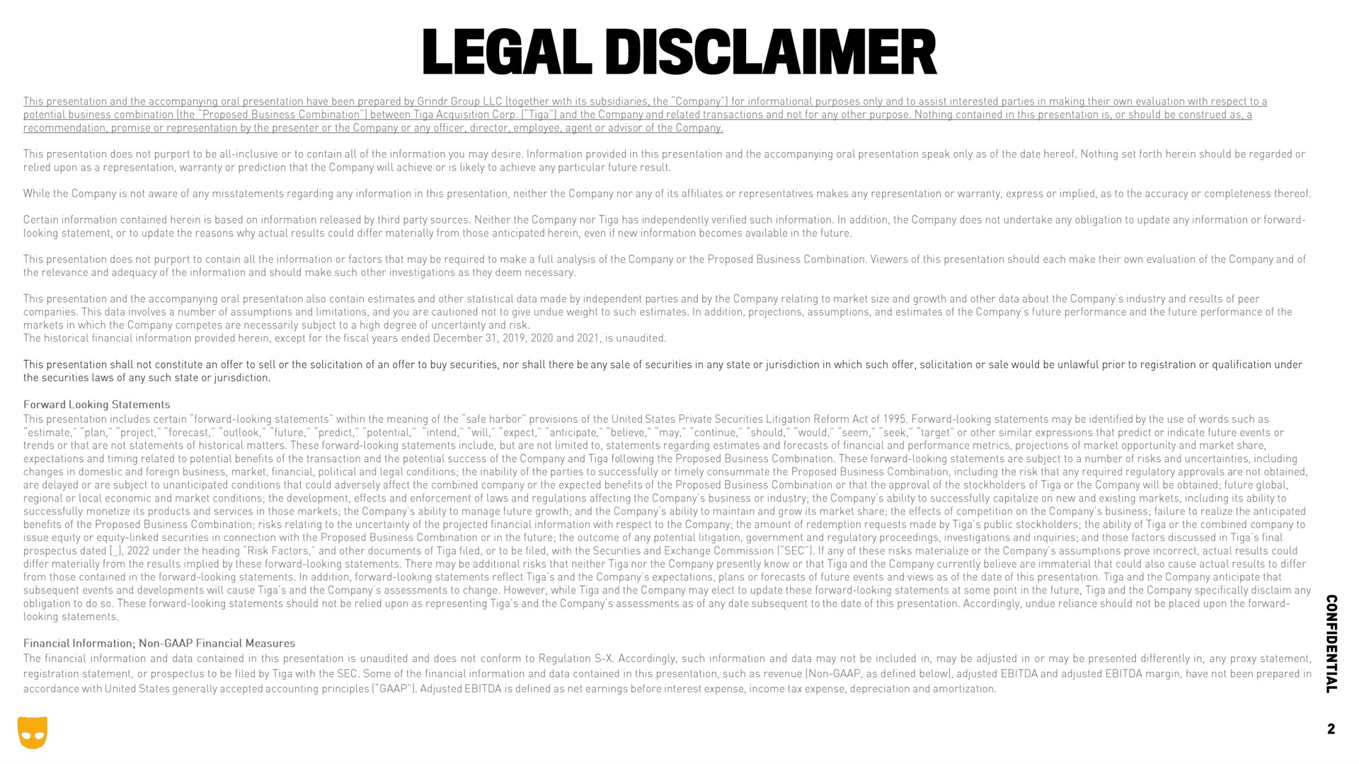 legal disclaimer | Grindr
