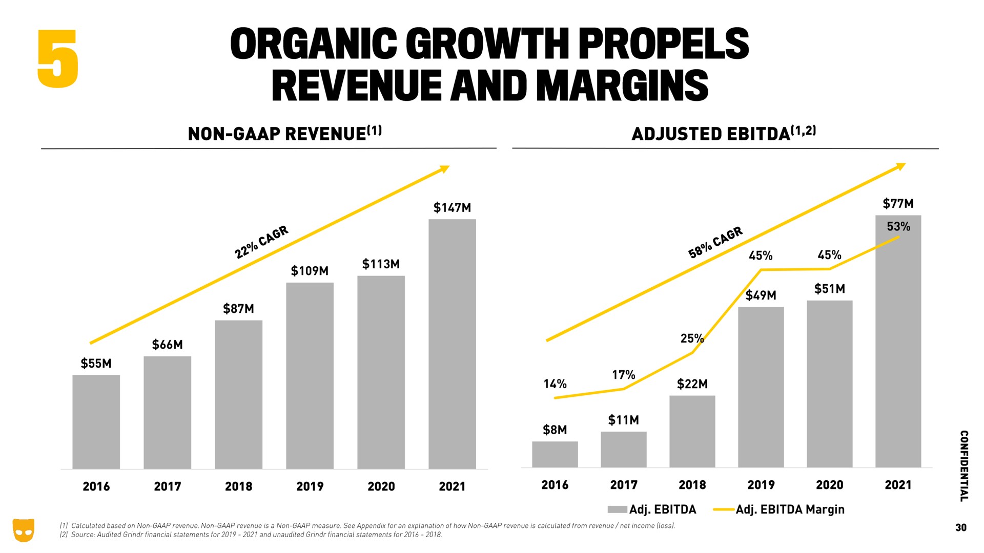 organic growth revenue and margins | Grindr
