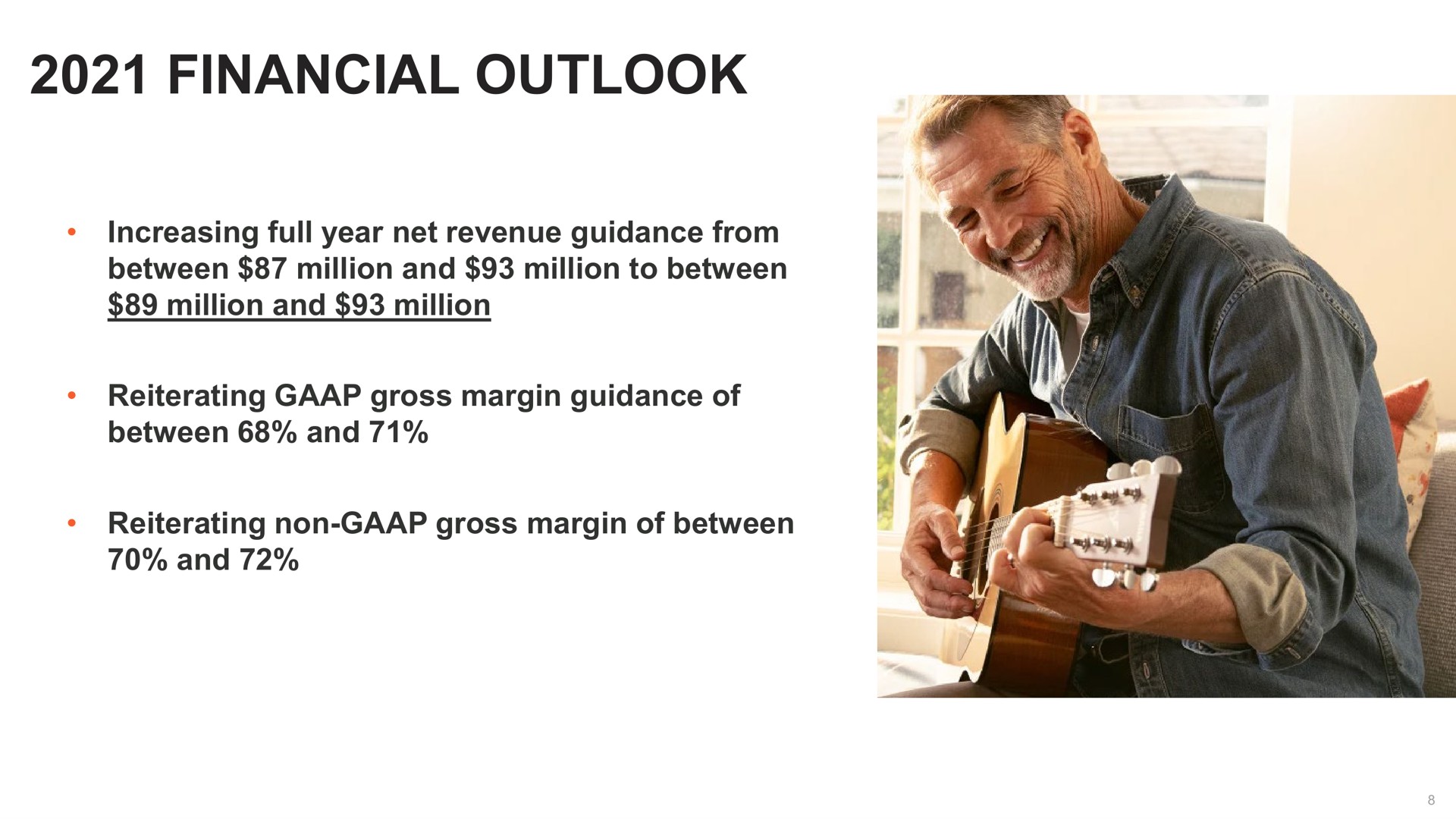 financial outlook increasing full year net revenue guidance from between million and million to between million and million reiterating gross margin guidance of between and reiterating non gross margin of between and | Eargo