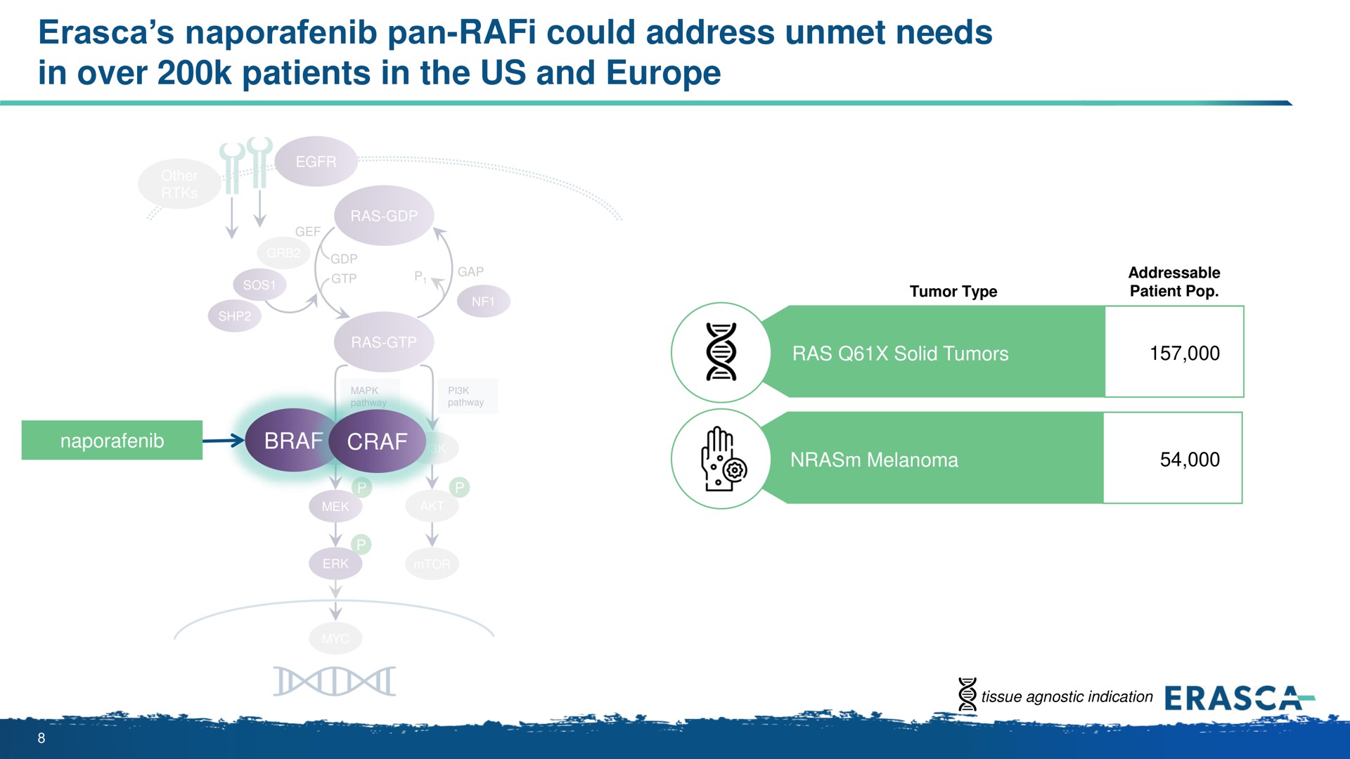 pan could address unmet needs in over patients in the us and | Erasca