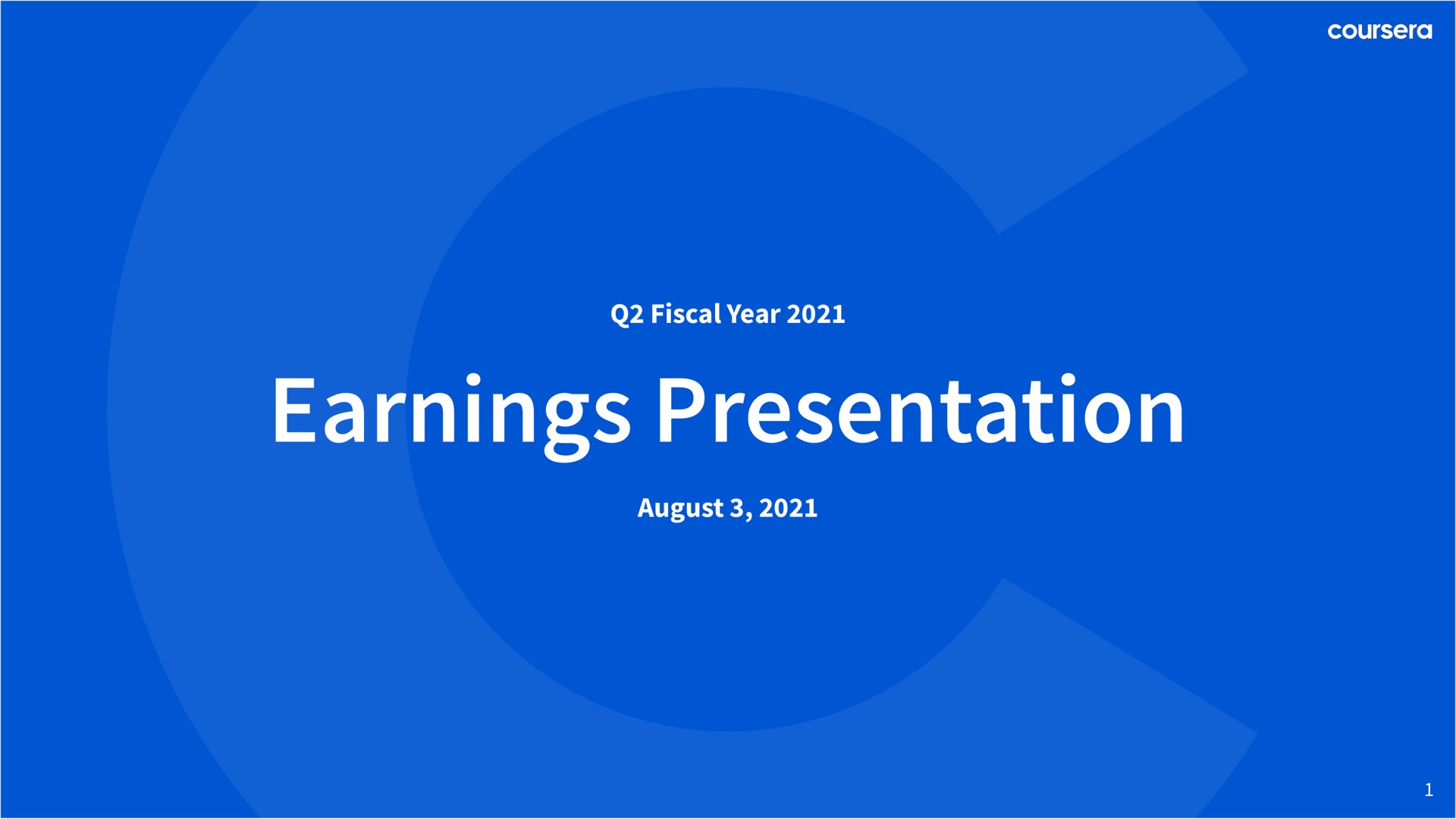 earnings presentation | Coursera