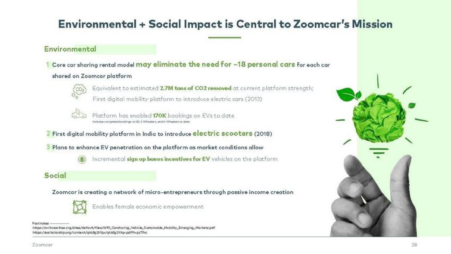 environmental social impact is central to mission | Zoomcar