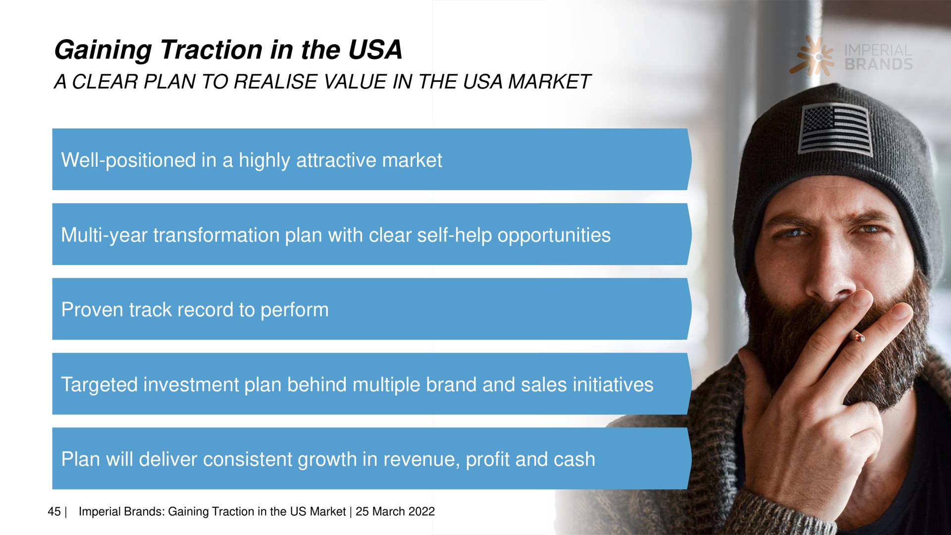 gaining traction in the a clear plan to value market | Imperial Brands