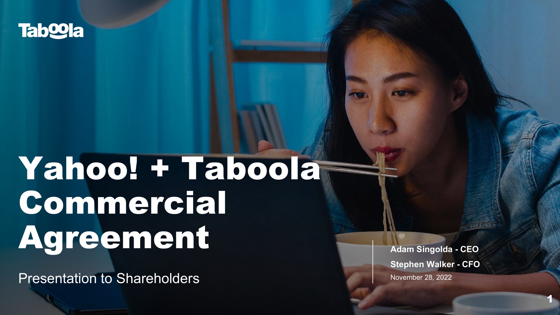 yahoo commercial agreement | Taboola