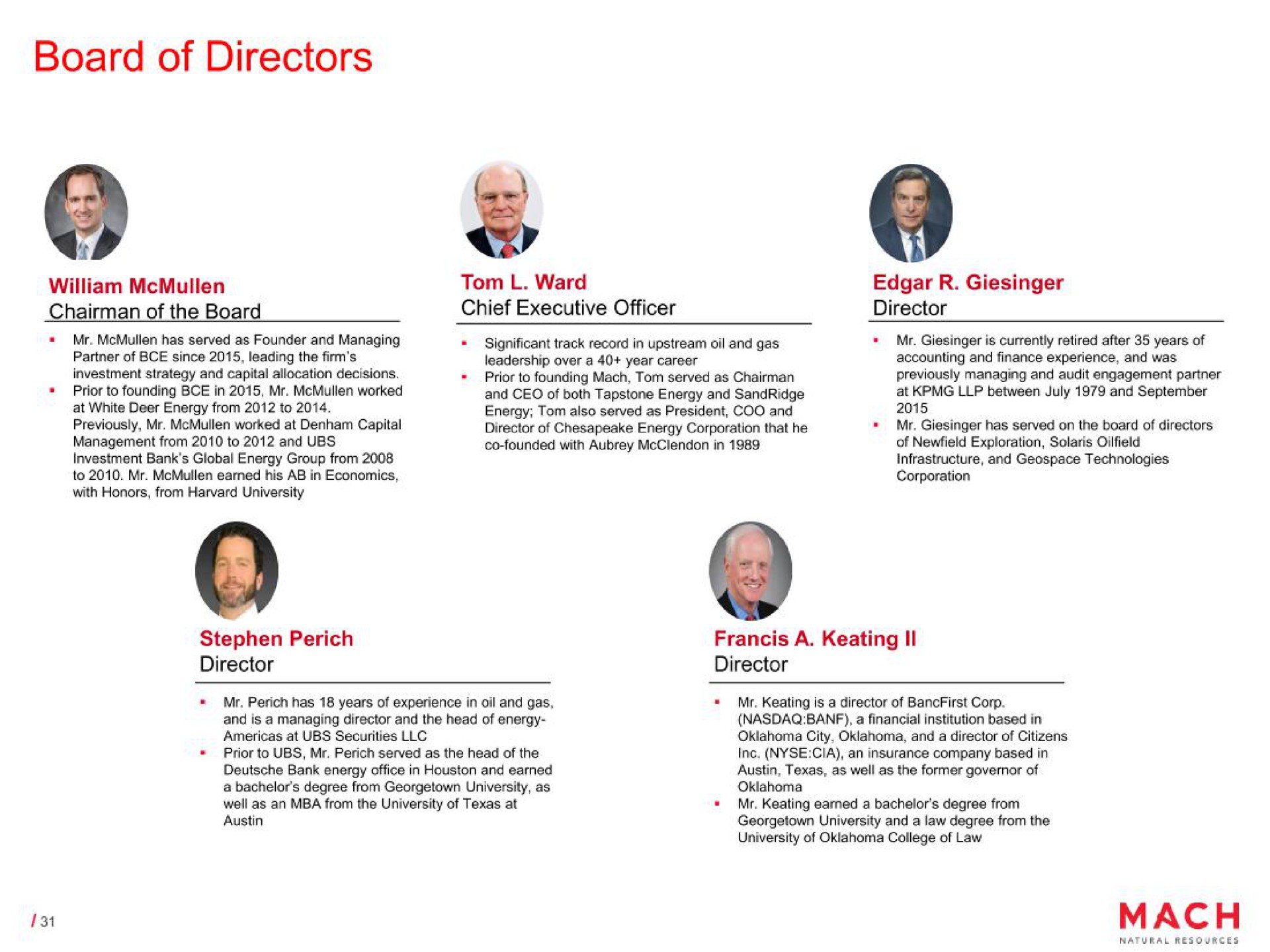 board of directors | Mach Natural Resources