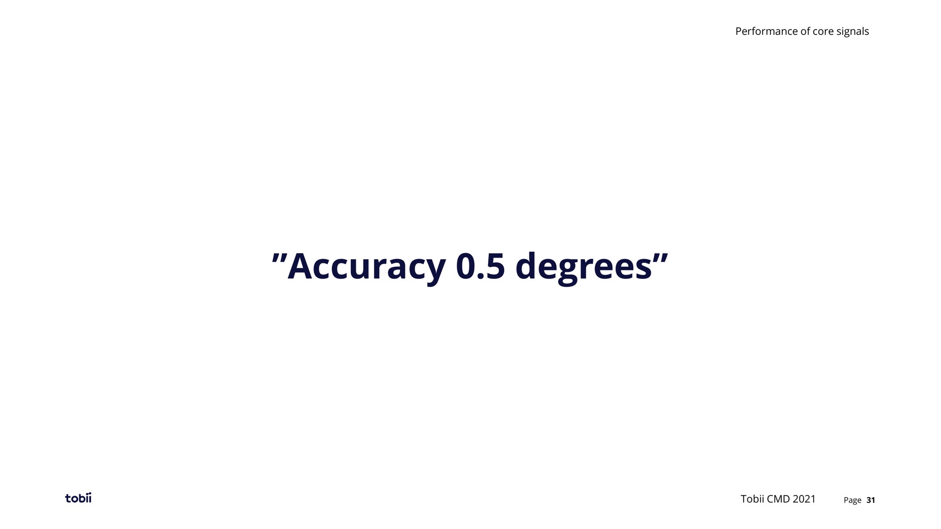 accuracy degrees | Tobii