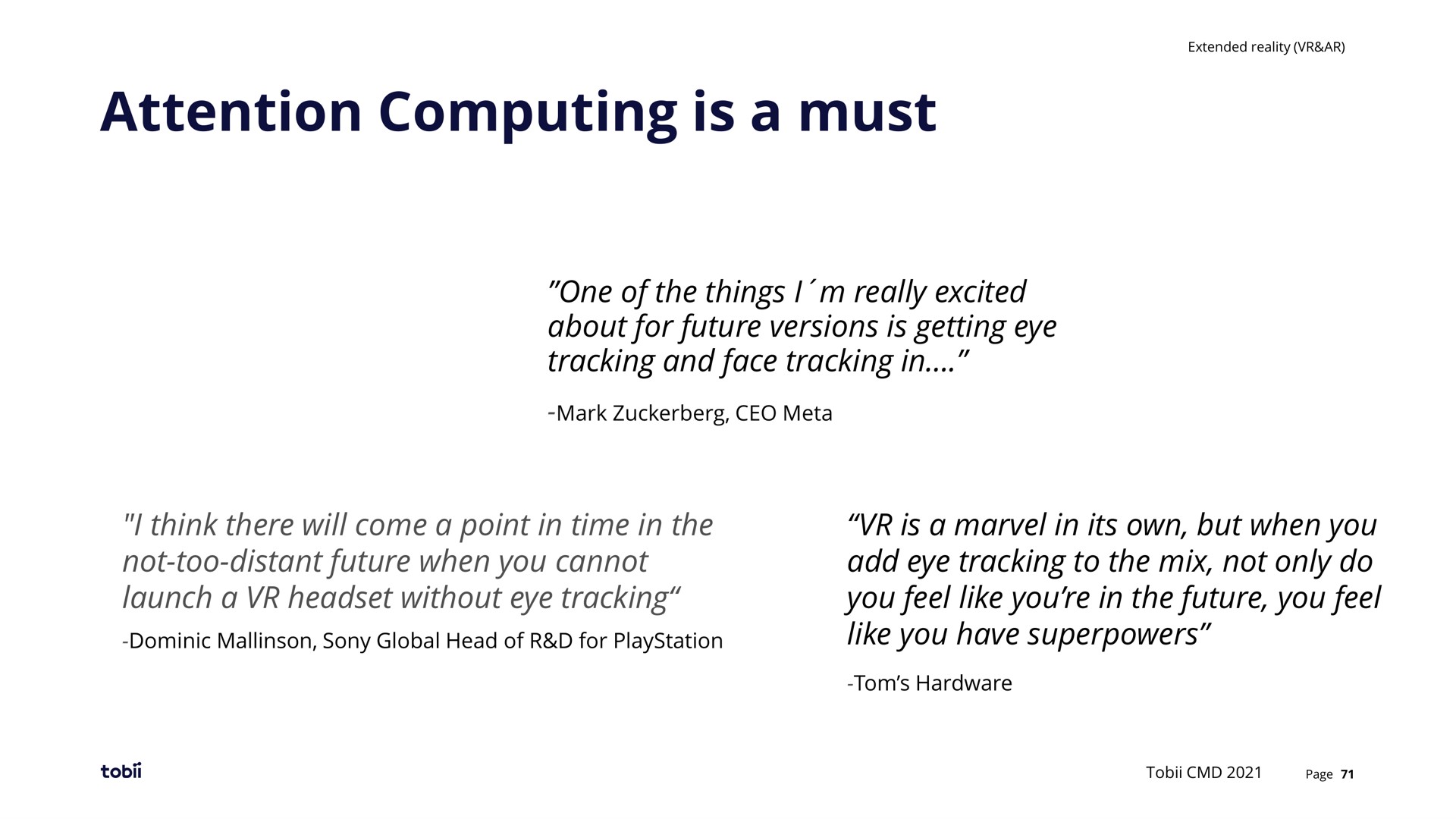 attention computing is a must | Tobii