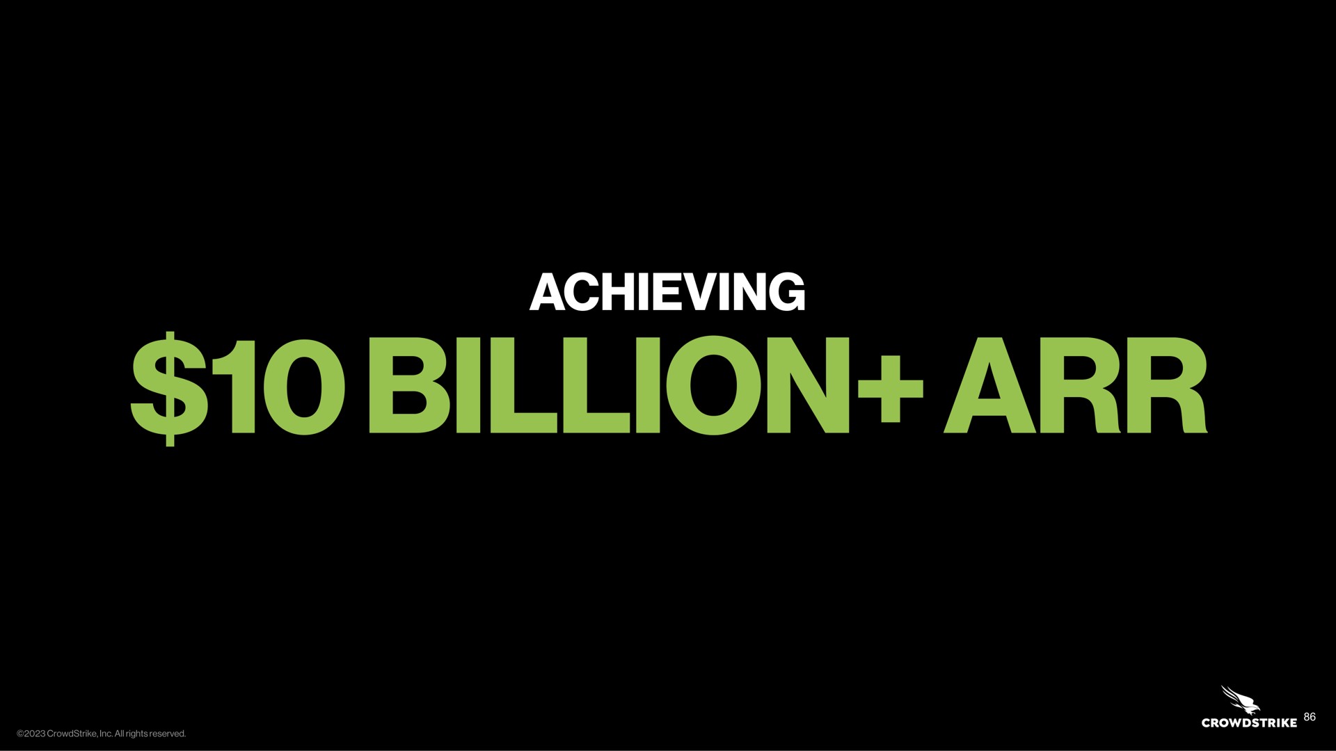 achieving billion | Crowdstrike