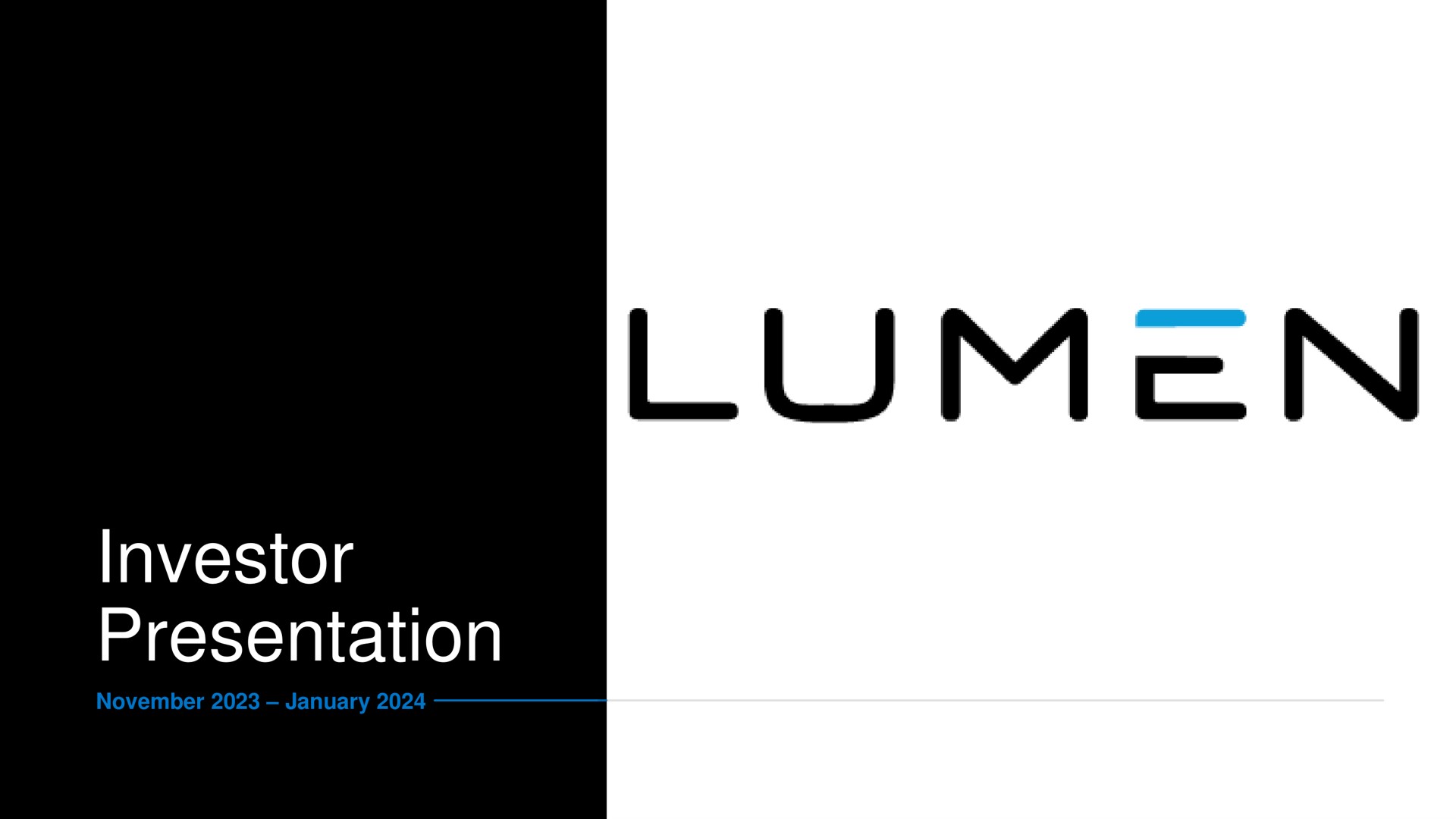 investor presentation | Lumen