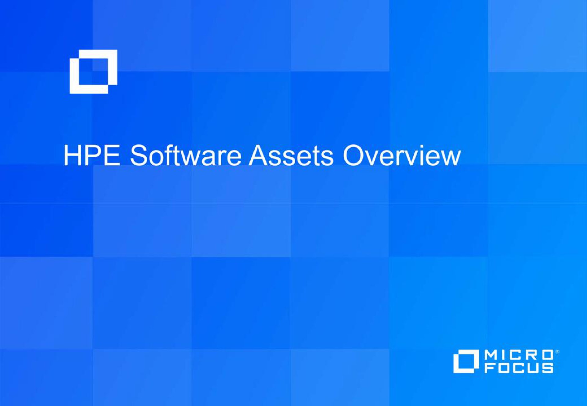 assets overview | Micro Focus