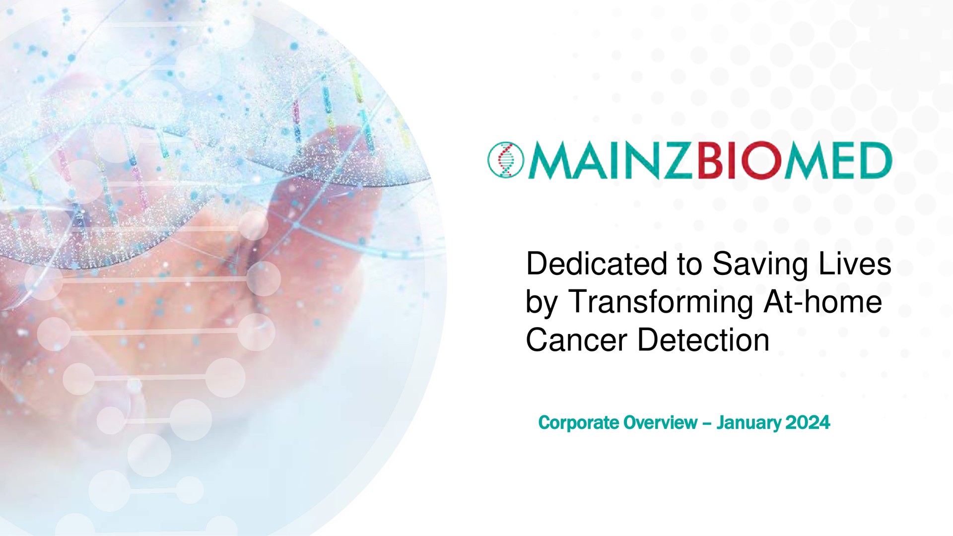 dedicated to saving lives by transforming at home cancer detection | Mainz Biomed NV