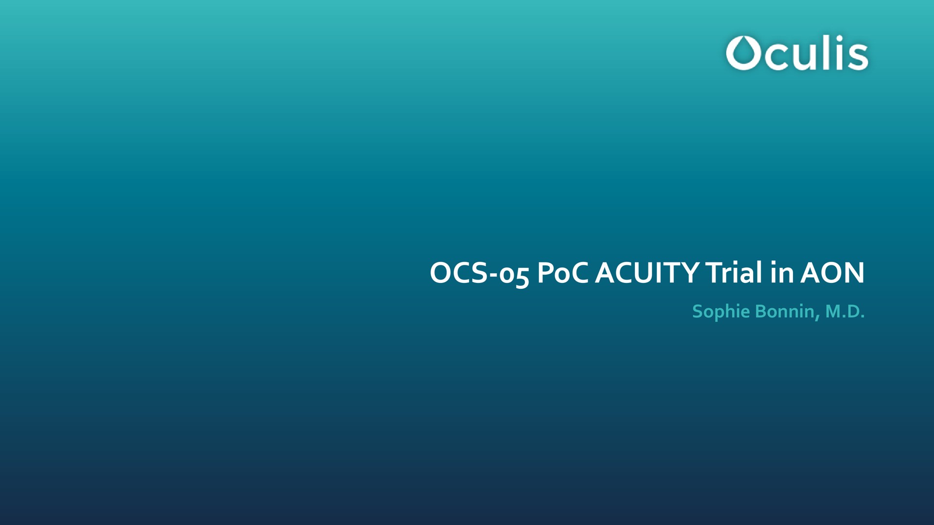 acuity trial in | Oculis