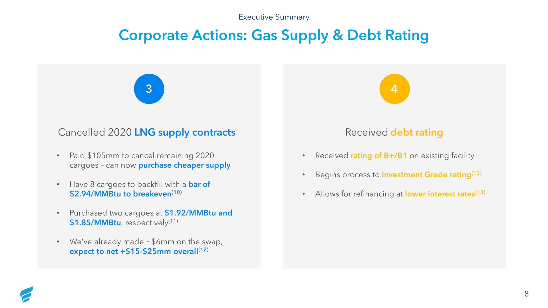corporate actions gas supply debt rating cancelled contracts | NewFortress Energy
