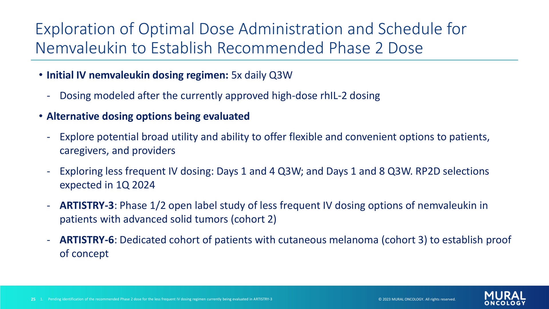 exploration of optimal dose administration and schedule for to establish recommended phase dose | Alkermes