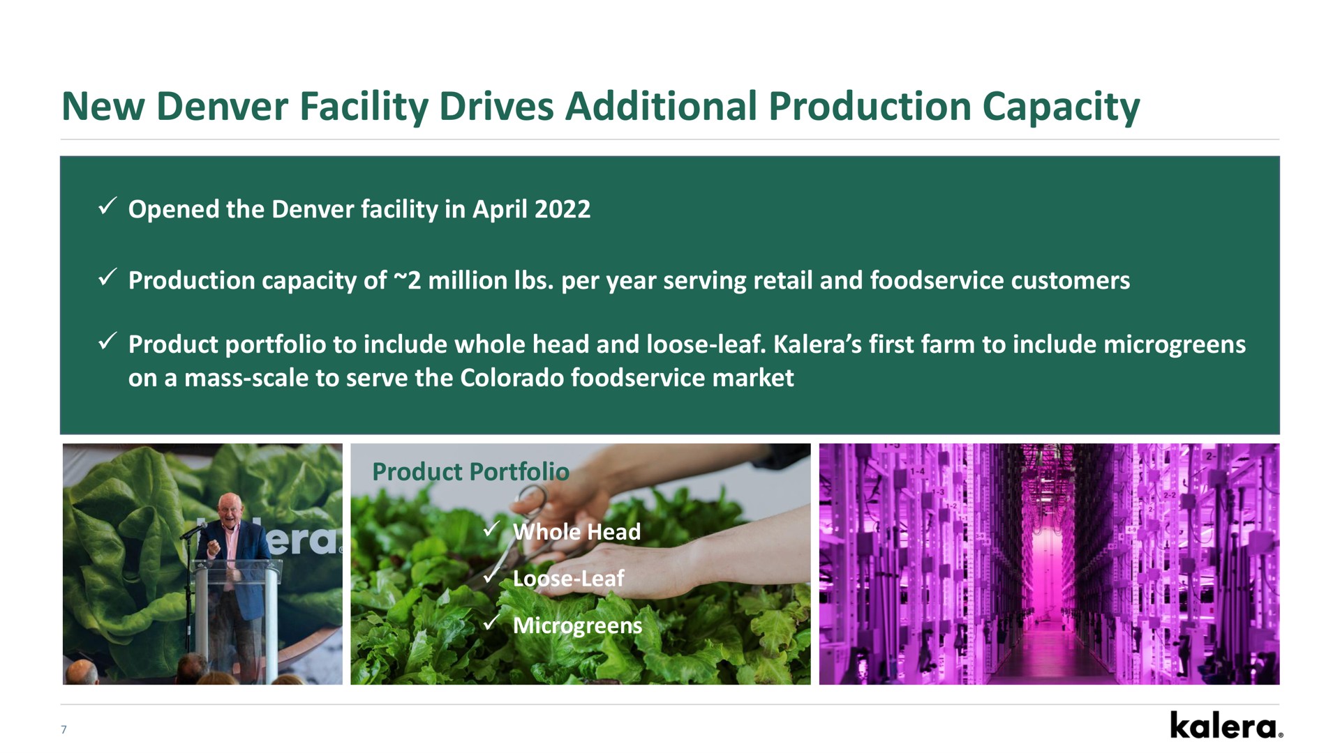 new facility drives additional production capacity | Kalera