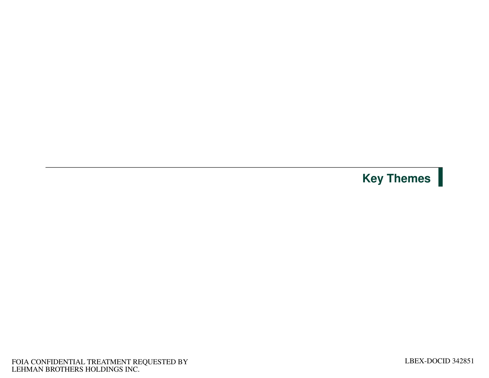 key themes | Lehman Brothers