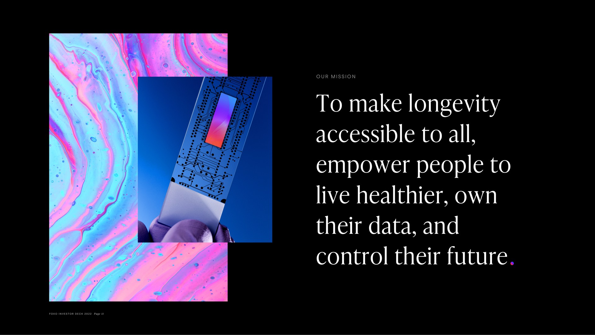 to make longevity accessible to all empower people to live own their data and control their future | Foxo