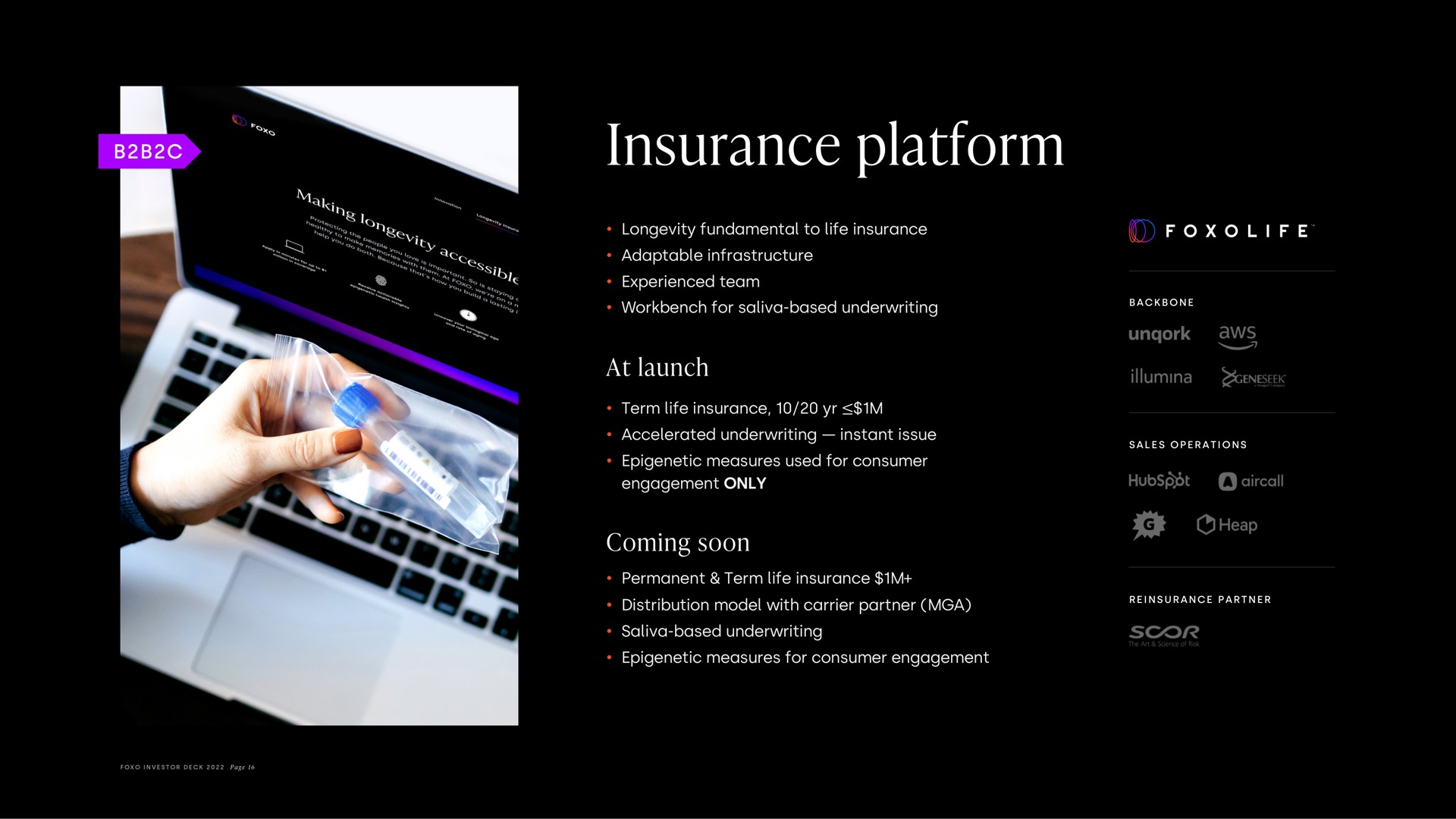 insurance platform at launch coming soon | Foxo