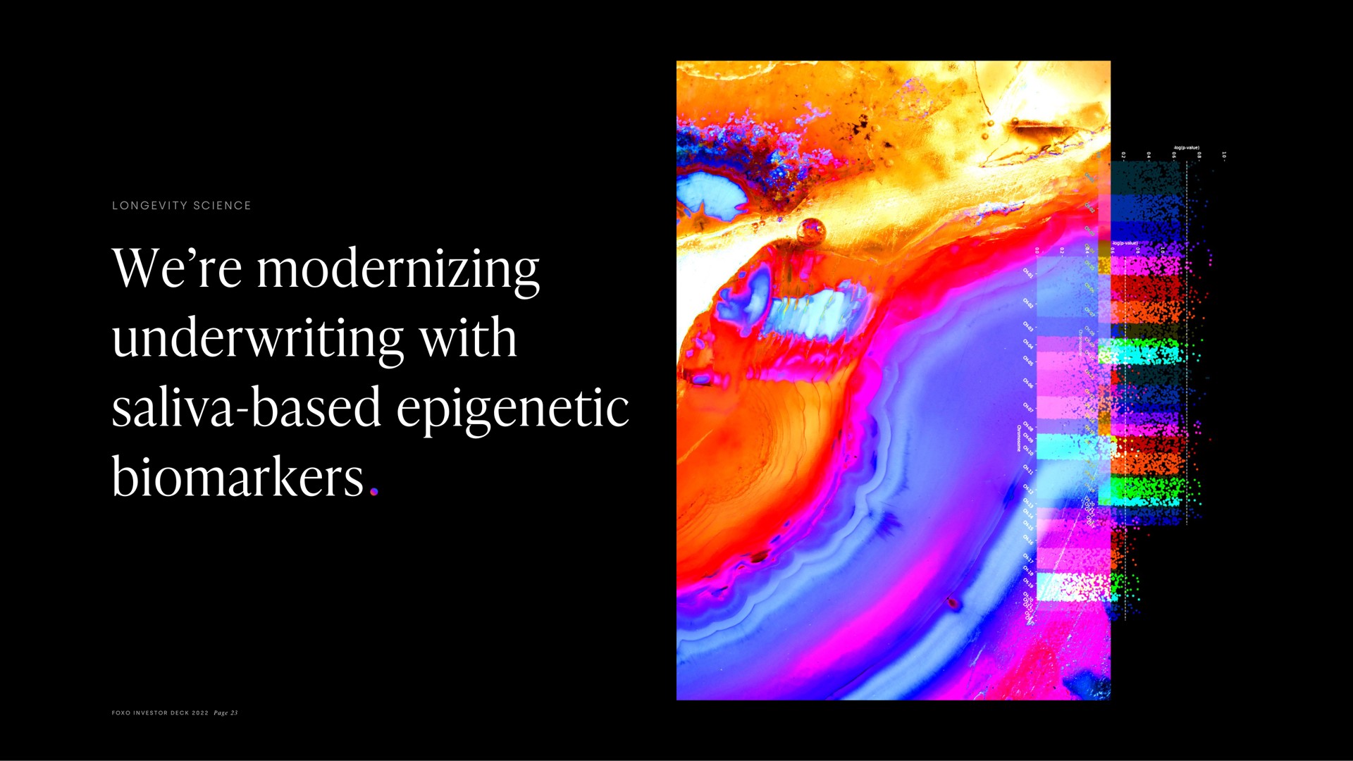 we modernizing underwriting with saliva based epigenetic | Foxo
