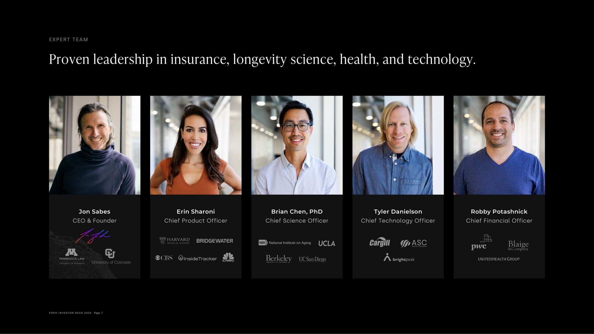 proven leadership in insurance longevity science health and technology | Foxo