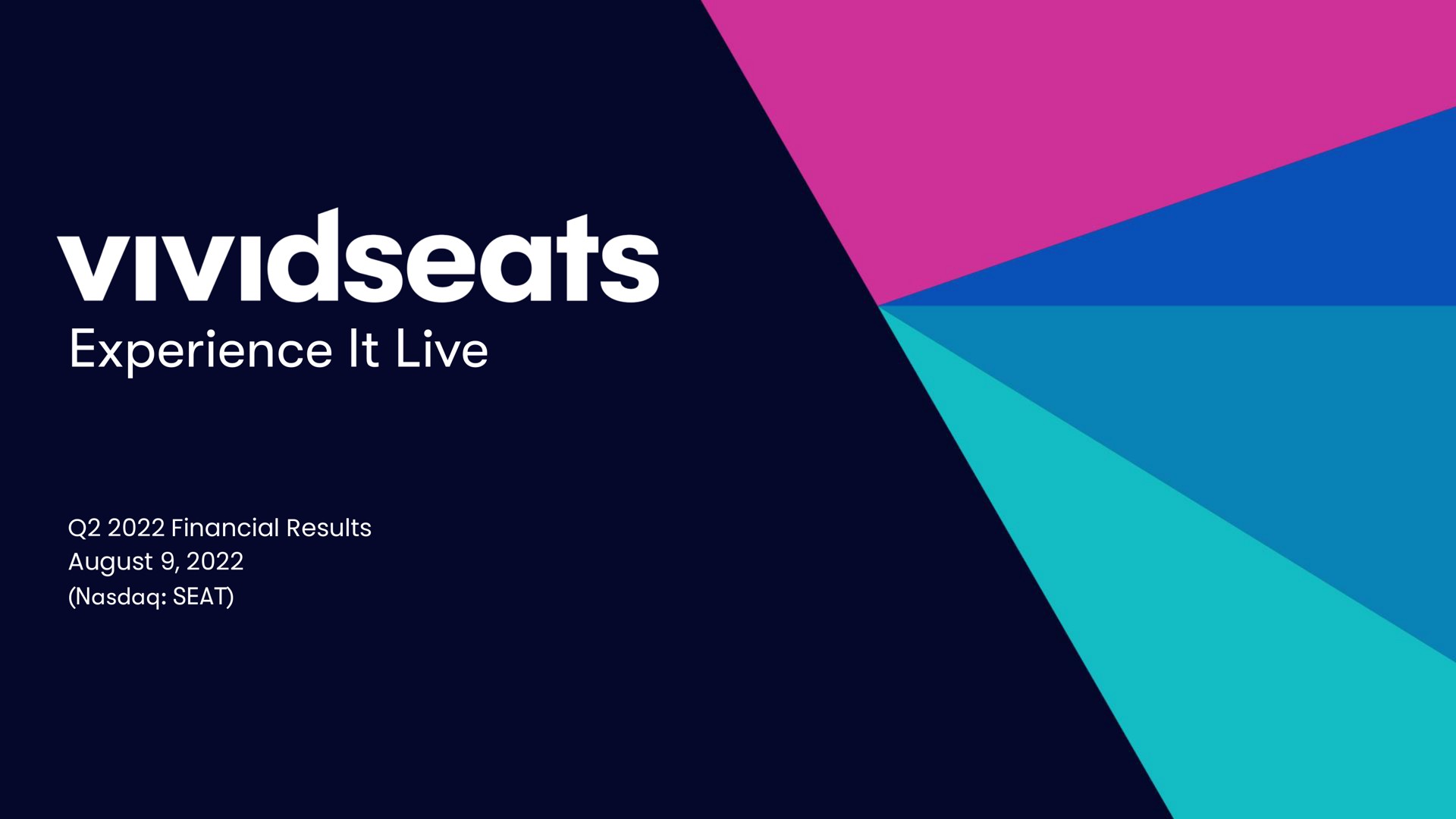 Vivid Seats - Investor Presentations And Pitch Decks | Slidebook.io