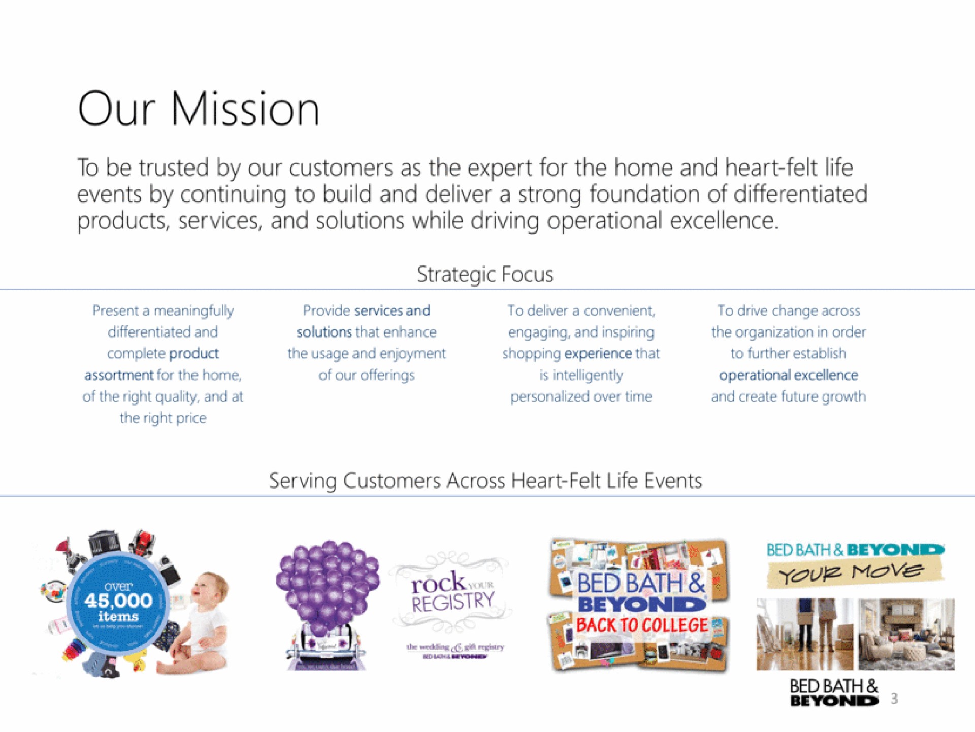 our mission | Bed Bath & Beyond