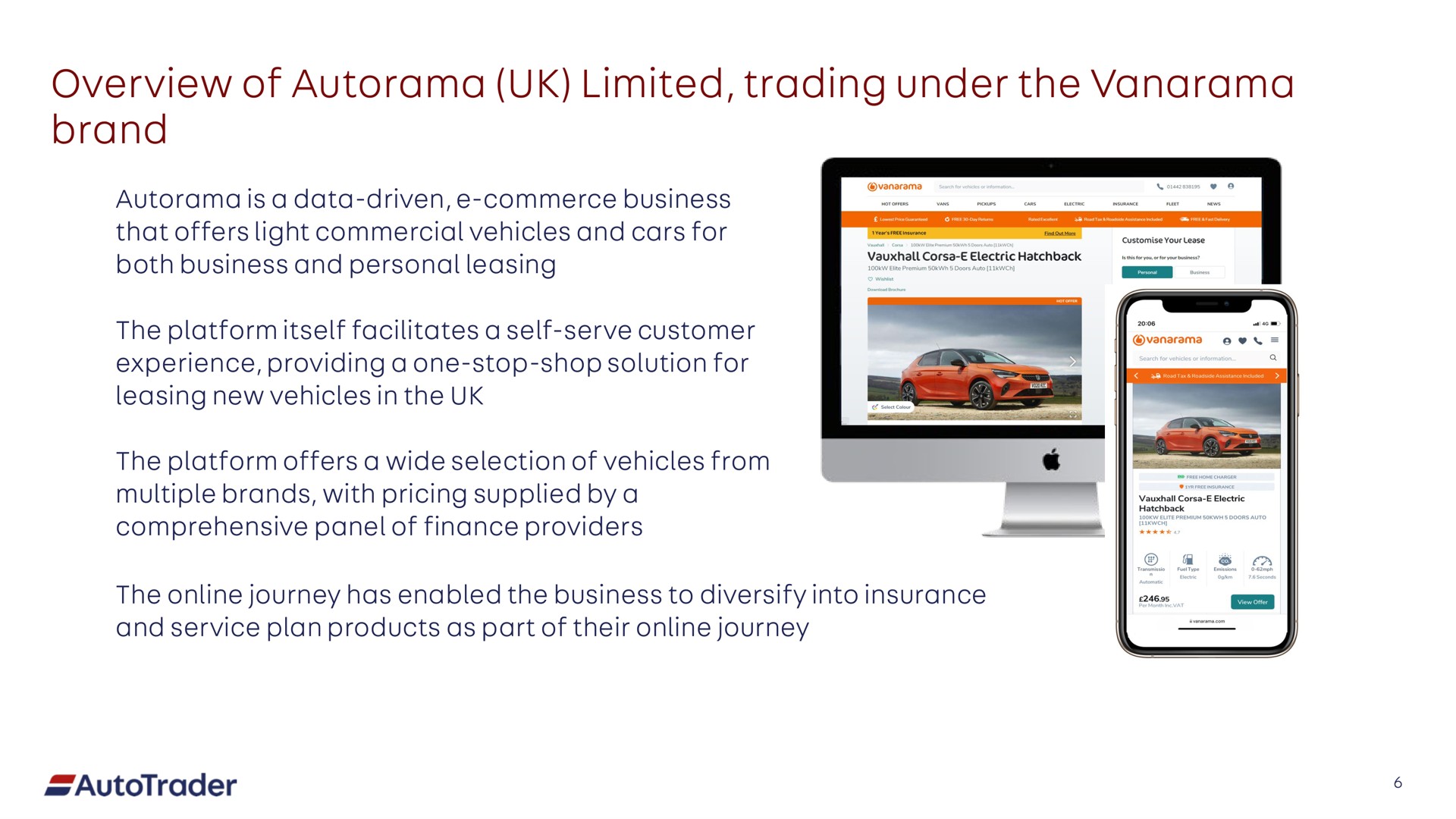 overview of limited trading under the brand | Auto Trader Group
