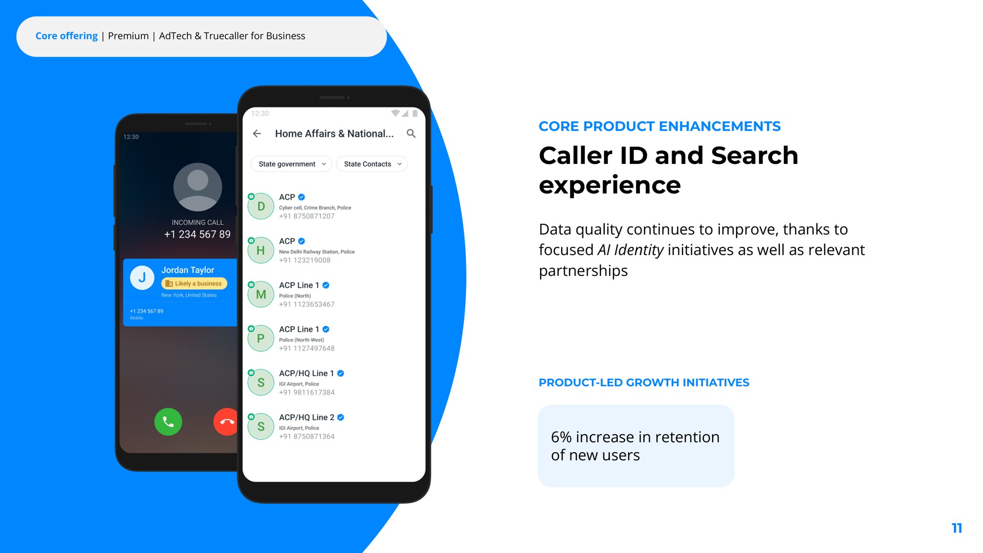 caller and search experience | Truecaller