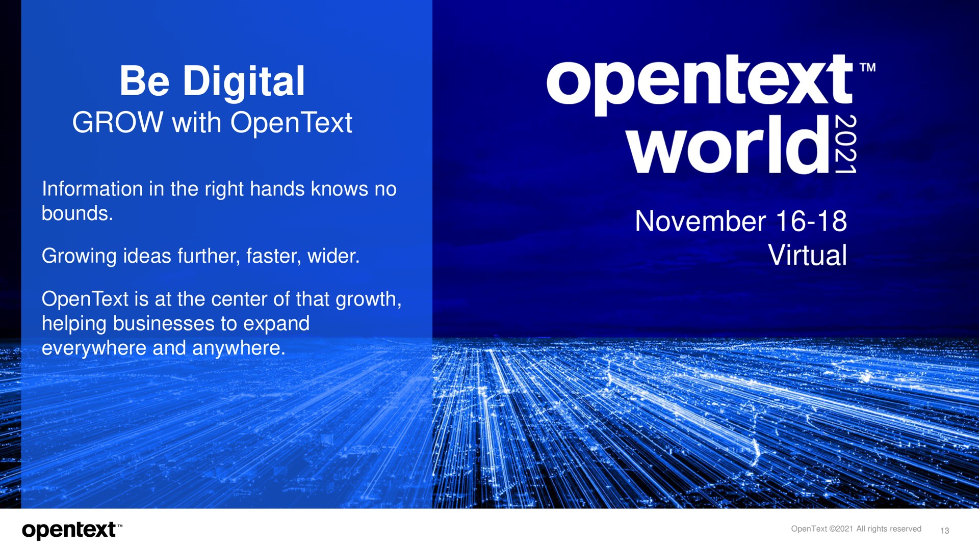 be digital grow with virtual spec worlds | OpenText