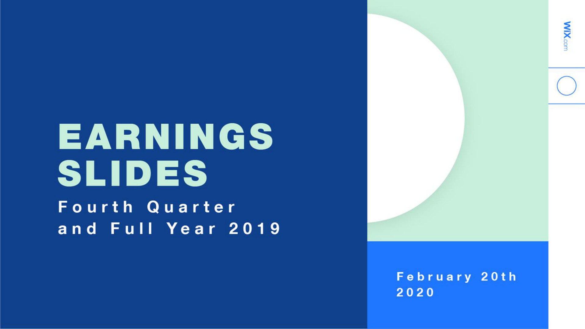 earnings slides fourth quarter and full year | Wix